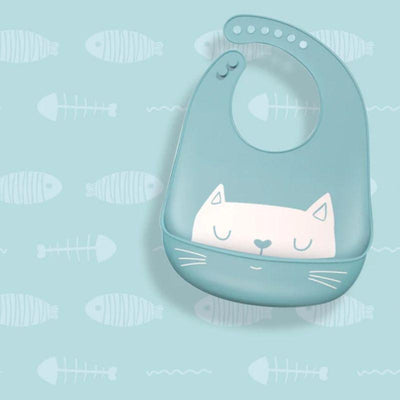 Babero Silicona con Recolector-BluesBlu