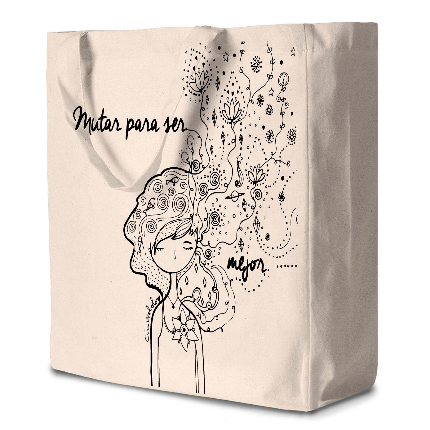 Bolsas - Bolsa Grande Algodón Mutar