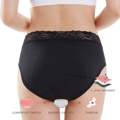 Braga Menstrual Talle Medio con Encaje - Absorción Máxima-BluesBlu