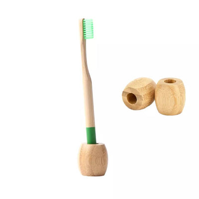 Soporte cepillo dientes de bambú