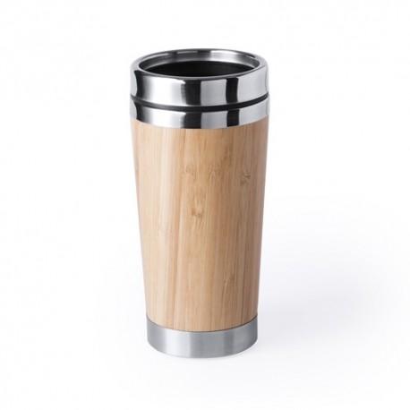 Vaso Térmico 400ml Fibra de Bambú y Acero Inoxidable-BluesBlu